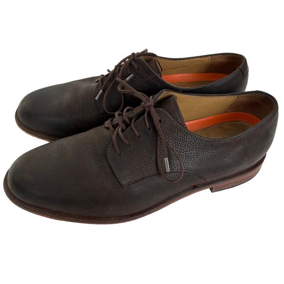 Cole Haan Grand OS Brown Leather Lace Up Loafers Sz 9.5 - Picture 3 of 8